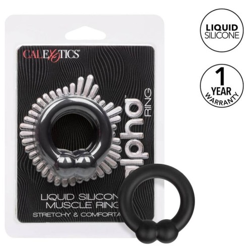 Alpha Muscle Ring Negro - Mejora de Resistencia Suprema