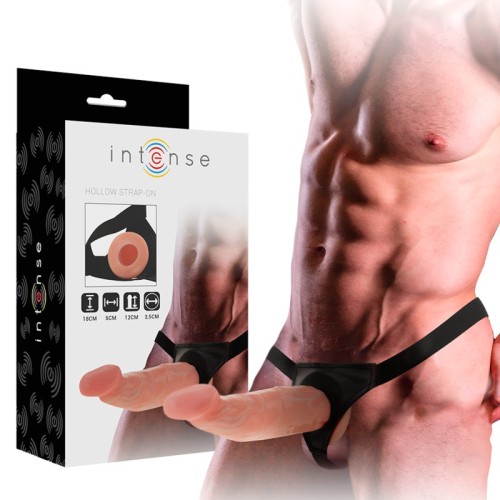 Intense Hollow Strap-On Harness with Realistic Dildo