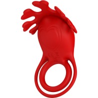 Pretty Love Ruben Vibrating Ring 7 Functions Red