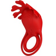 Pretty Love Ruben Vibrating Ring 7 Functions Red