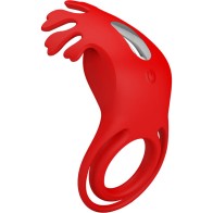 Pretty Love Ruben Vibrating Ring 7 Functions Red