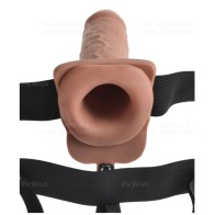 Premium Rechargeable Realistic Penis Harness with Vibrator