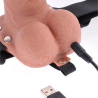 Premium Rechargeable Realistic Penis Harness with Vibrator