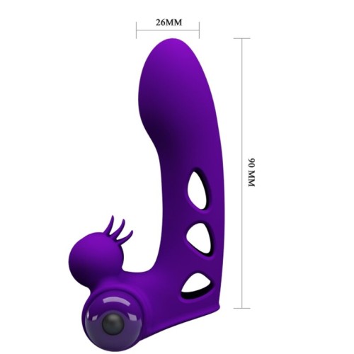 Pretty Love Orlando Finger Vibrator Sleeve Purple