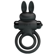 Pretty Love Rabbit Vibrator Ring Black