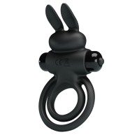 Pretty Love Rabbit Vibrator Ring Black