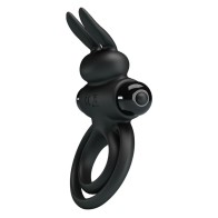 Pretty Love Rabbit Vibrator Ring Black