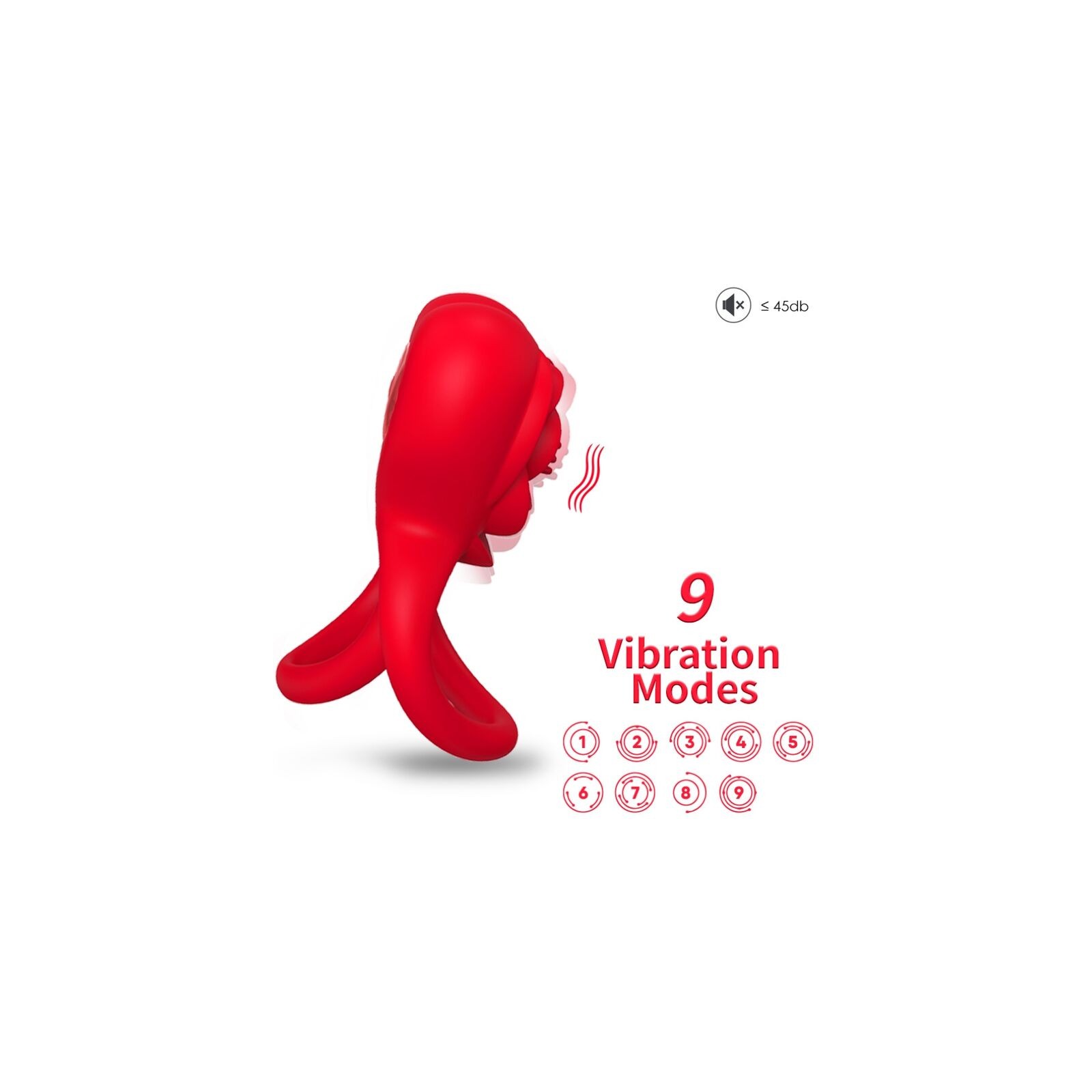 Armony - Anillo Vibrador Corazón Rojo