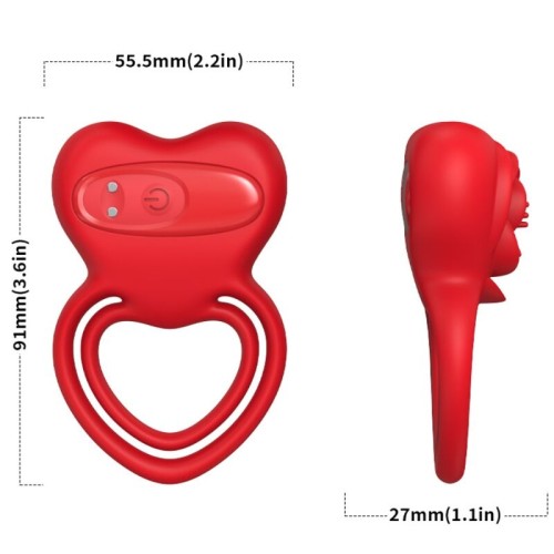 Armony - Anillo Vibrador Corazón Rojo