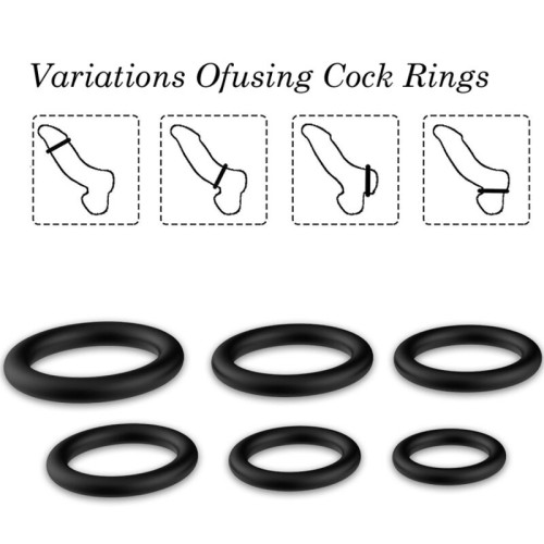 Armony Black Silicone Ring for Intense Pleasure