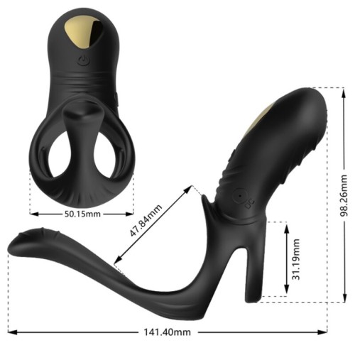 Armony - Joy Jumper Anillo Vibrador Parejas & Plug Anal Negro