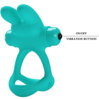 Pretty Love Dante Rabbit Vibrator Ring Green | Enhancing Pleasure