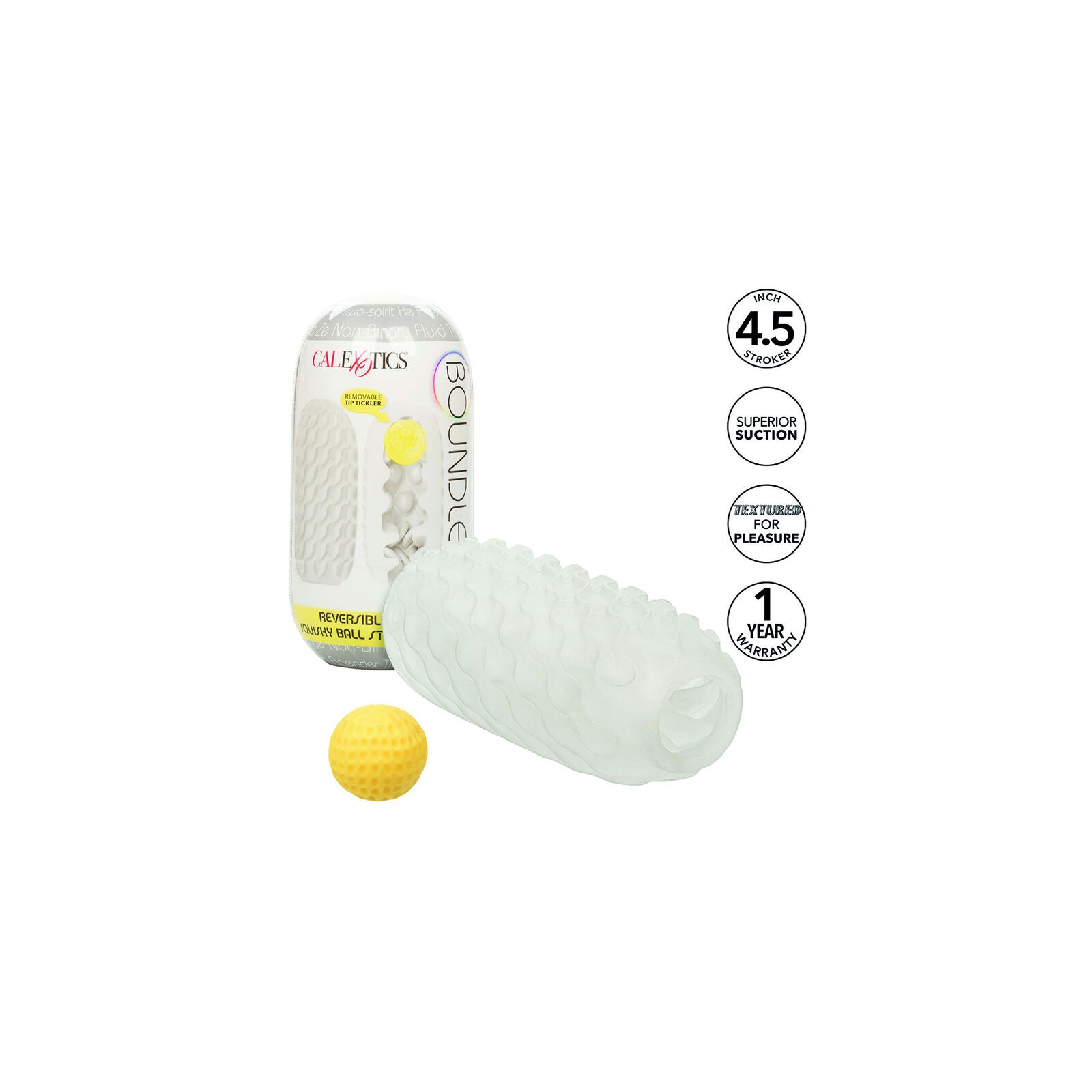 Boundless Reversible Soft Stroker Yellow