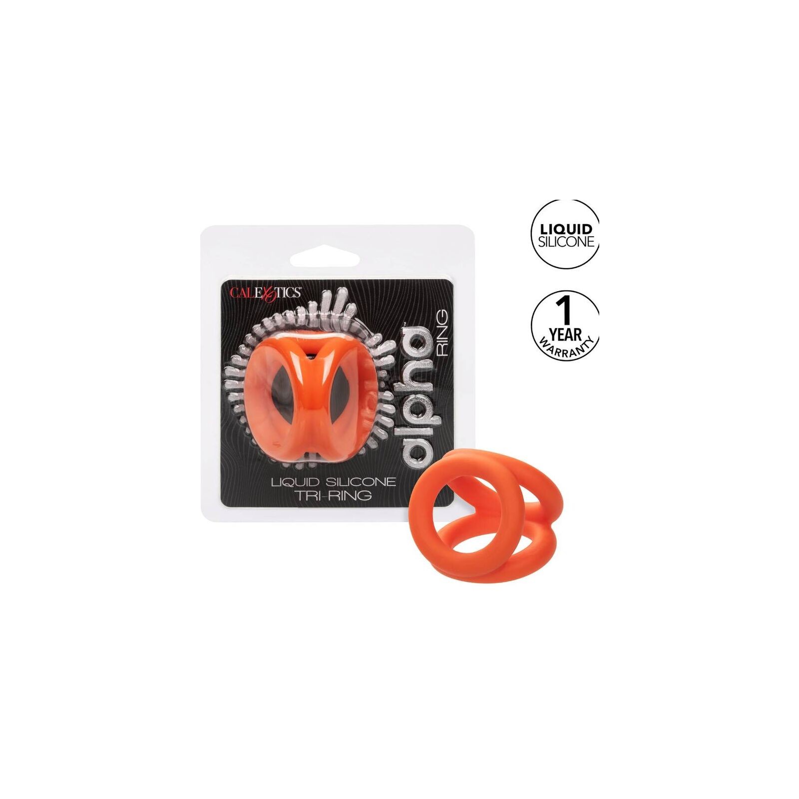 Alpha Triple Ring Orange - Enhanced Pleasure