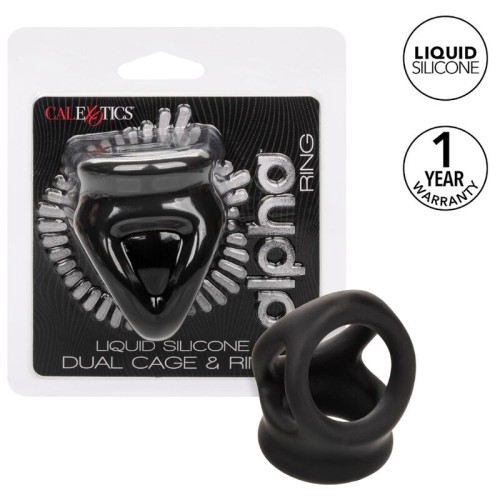 Alpha Black Double Cage Ring