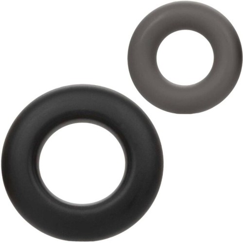 Alpha Liquid Silicone Set of 2 Rings Grey