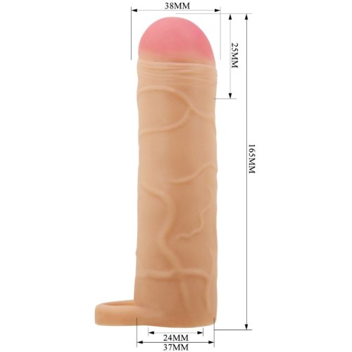 Funda de Pene Extensora Natural Pretty Love para Estimulación Intensificada