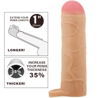 Funda de Pene Extensora Natural Pretty Love para Estimulación Intensificada