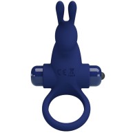 Pretty Love - Jiro Rabbit Ring Vibrator - Blue Pleasure Enhancer