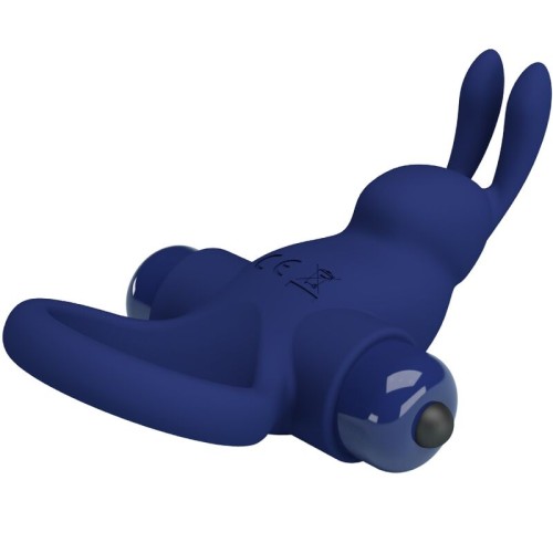 Pretty Love - Jiro Rabbit Ring Vibrator - Blue Pleasure Enhancer