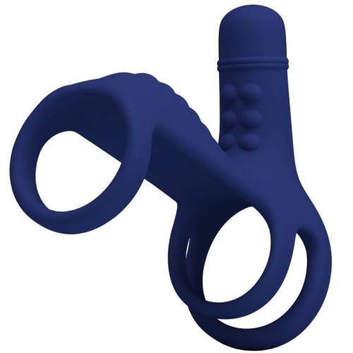 Pretty Love Anillo Vibrador Con Extensión Azul