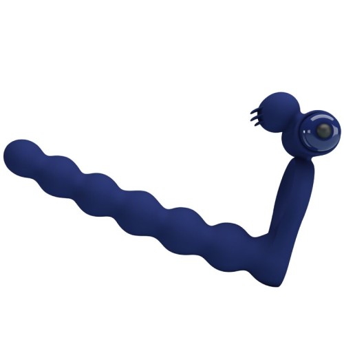 Pretty Love - Ajmal Anillo Vibrador Con Plug Azul - Aumenta el Placer