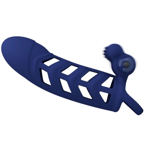 Pretty Love Altaf Anillo Vibrador Con Funda De Silicona Azul