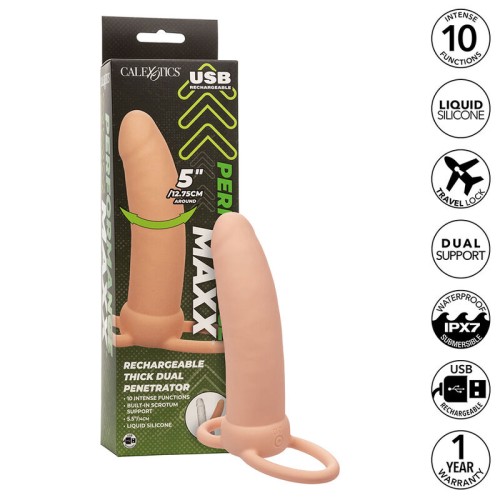 Maxx Thick Dual Penetrator 10 Vibrations - Natural