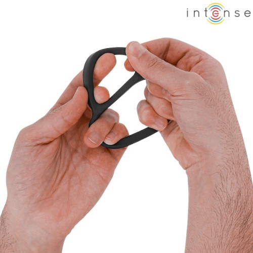 Intense Bobby Double Penile Ring Silicone Black