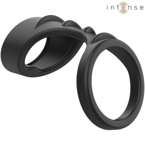 Intense Theo Double Penis Ring Silicone Black