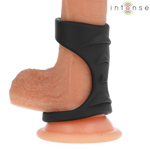 Intense Theo Double Penis Ring Silicone Black