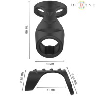 Intense Theo Double Penis Ring Silicone Black