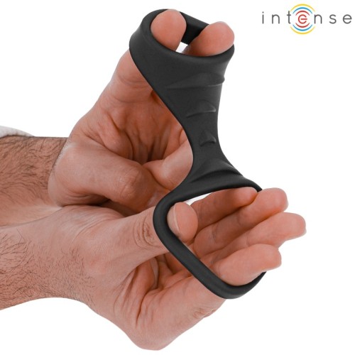 Intense Theo Double Penis Ring Silicone Black