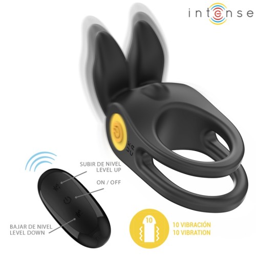 Intense Sam Double Vibrating Ring Black