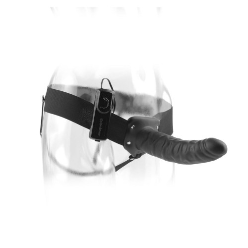 Arnes Vibrador Hueco 19 Cm Negro