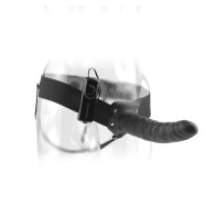 Arnes Vibrador Hueco 19 Cm Negro