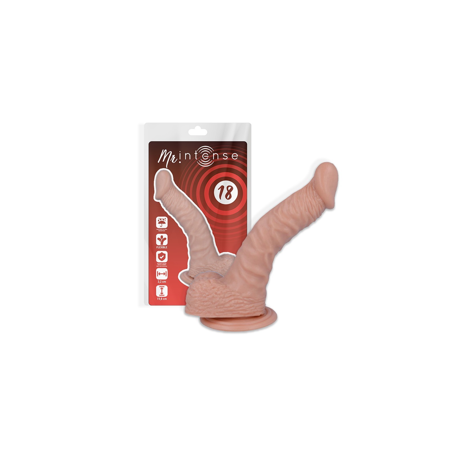 Mr Intense - 18 Pene Realístico 19.8 Cm -o- 3.2 Cm