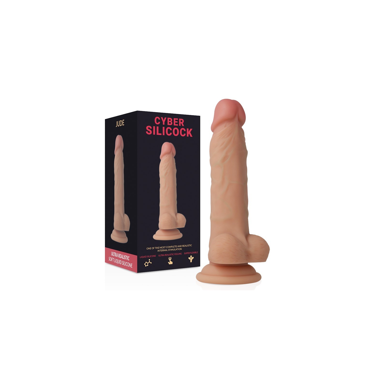 Jude Realistic Liquid Silicone 18cm Dildo