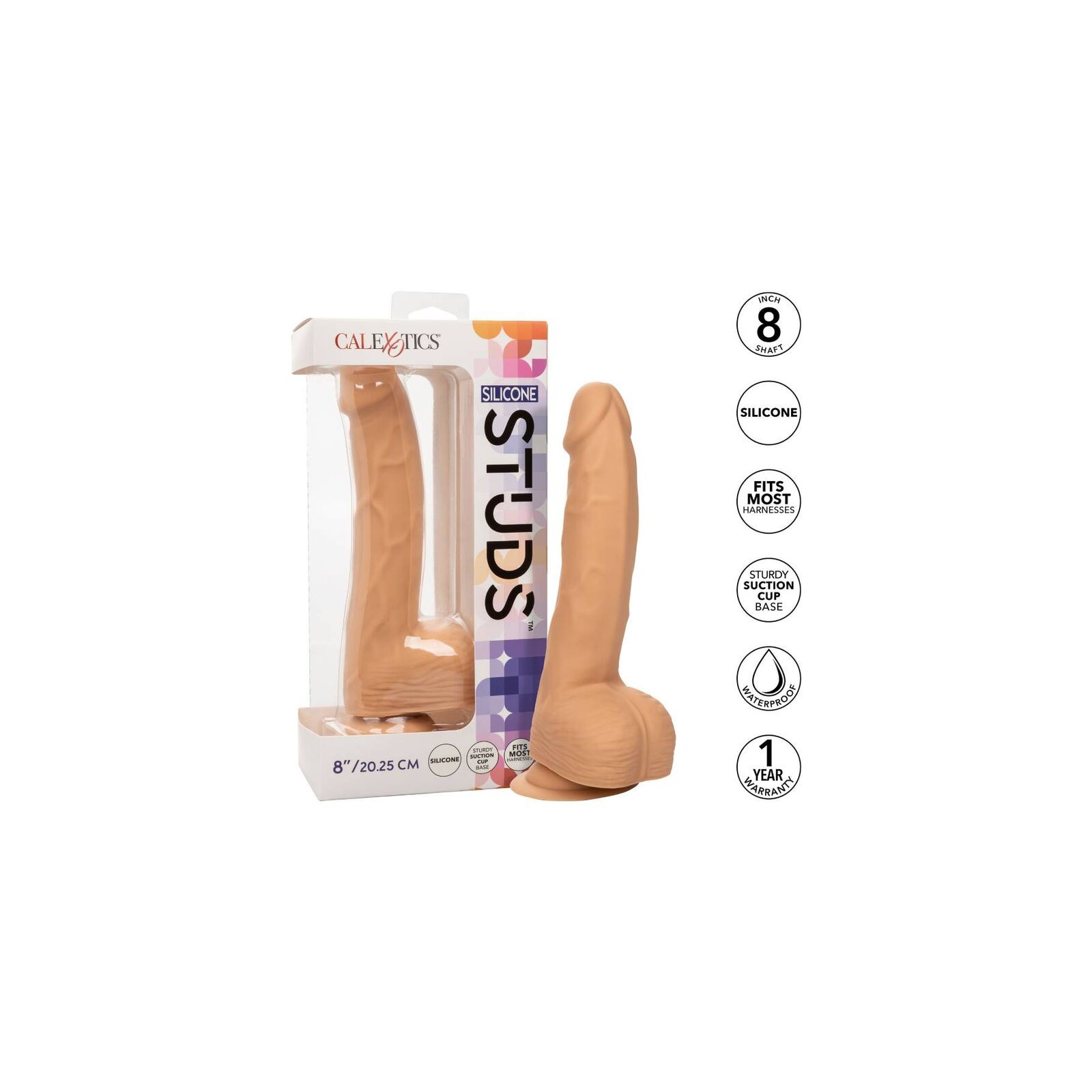 Calexotics Silicone Studs 8 Inch - Realistic and Firm