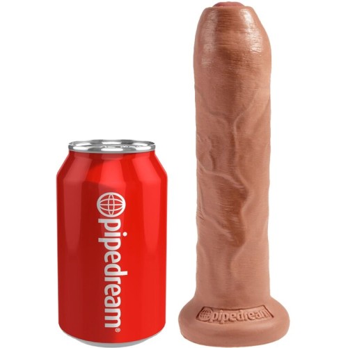 Pene Realistico Con Prepucio 17.8 Cm Caramelo