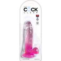 Pene Realístico Con Testículos 15.2 Cm Rosa