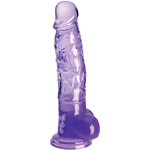 King Cock Clear Realistic Penis 16.5 cm Purple