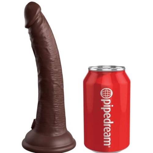 King Cock Elite Realistic Silicone Dildo 17.8 Cm Brown