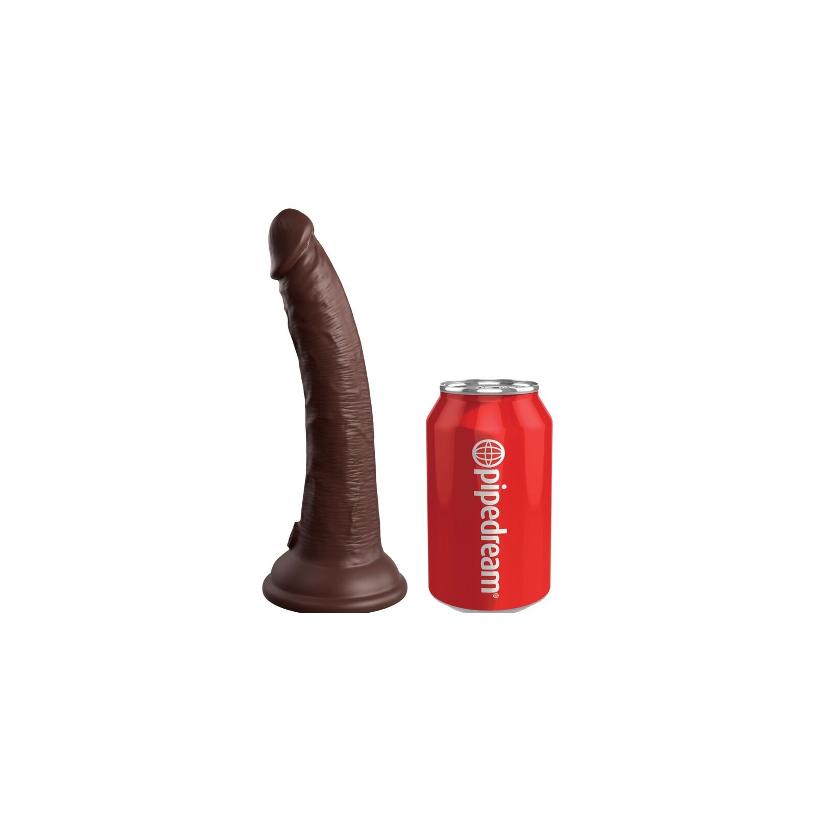 Dildo Realista de Silicona 17.8 Cm Marrón King Cock Elite