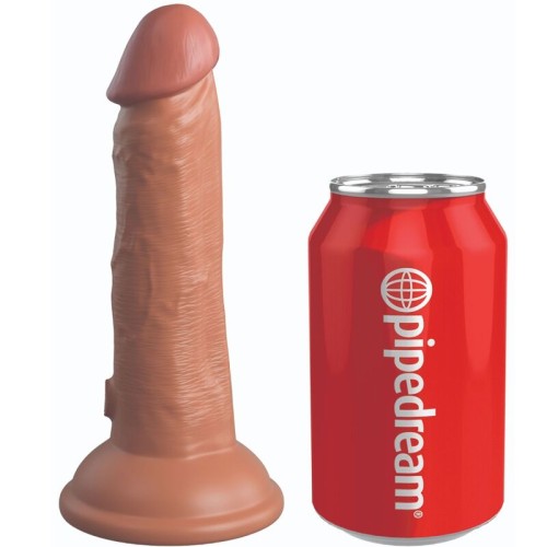 Elite Dildo Realístico Vibrador & Silicona 15.2 Cm Caramelo | King Cock