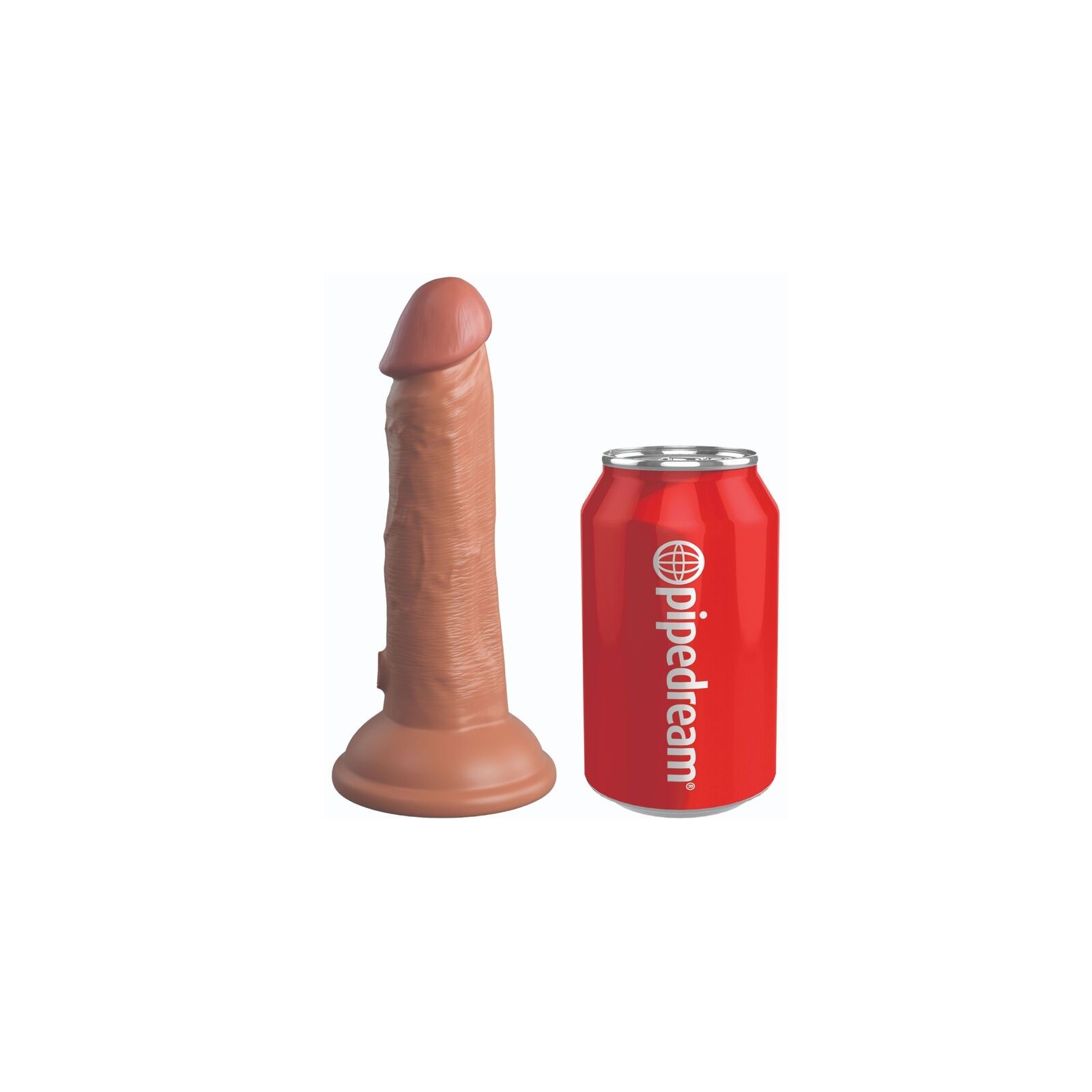 Elite Dildo Realístico Vibrador & Silicona 15.2 Cm Caramelo | King Cock