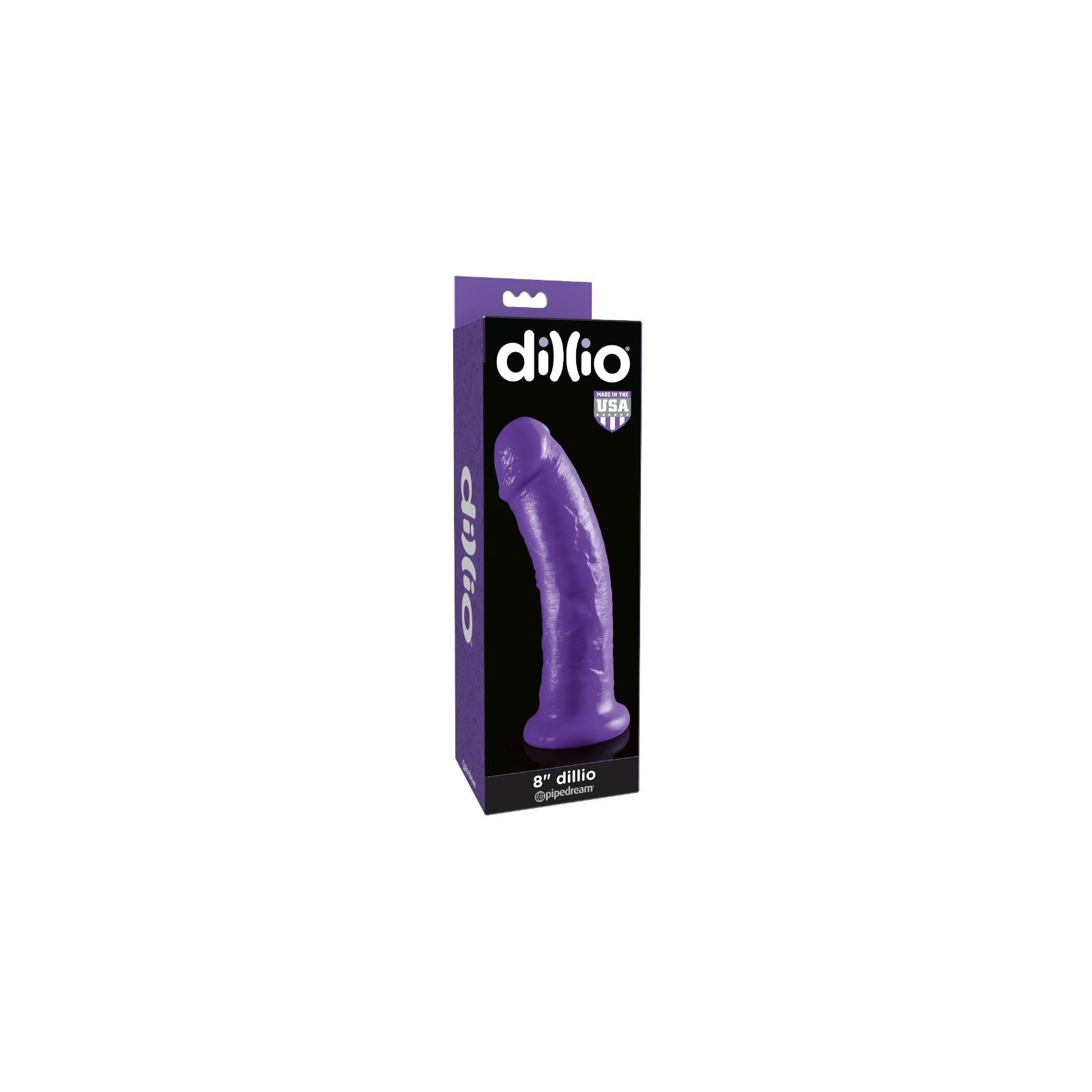 Dildo with Suction Cup - 20.32 cm in Purple