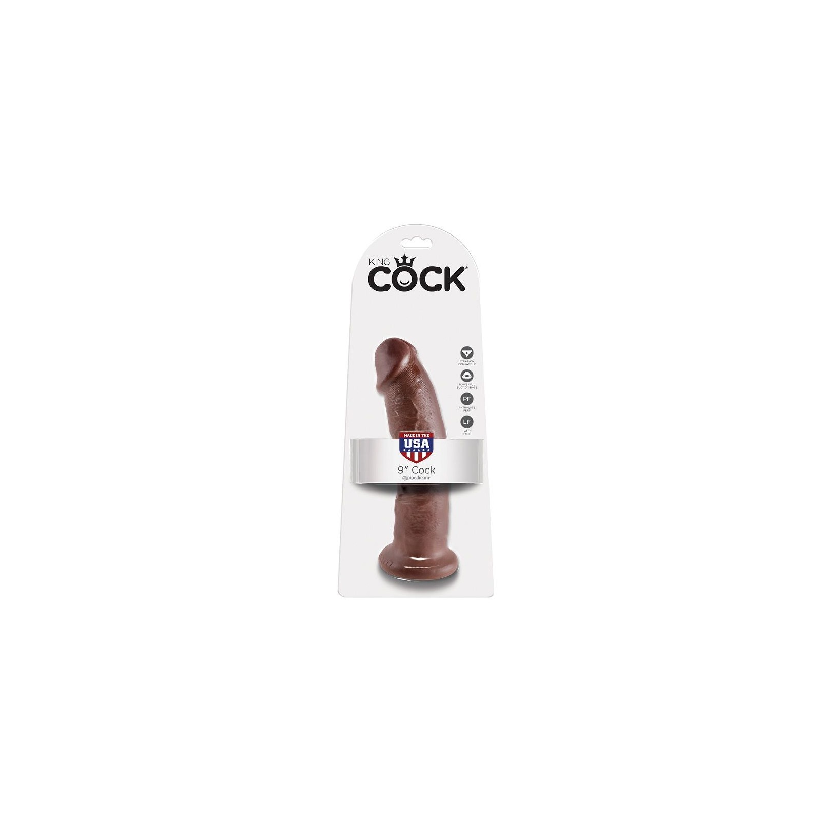 King Cock - Dildo Realístico Marrón 22.9cm