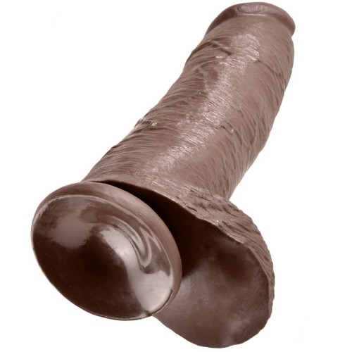 Realistic Brown Dildo 12 inch with Testicles