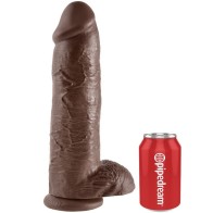 Realistic Brown Dildo 12 inch with Testicles